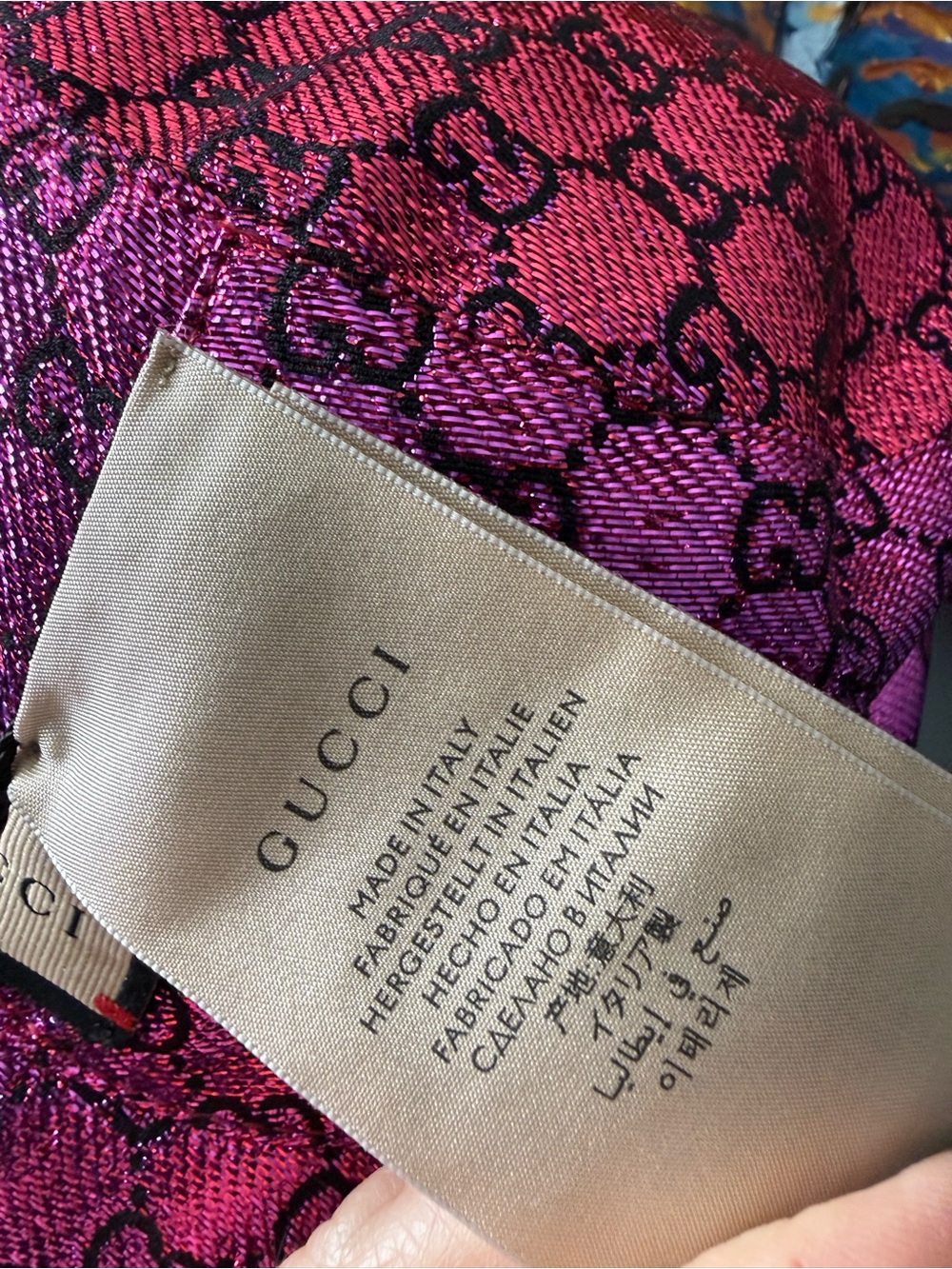 Gucci Reversible Hot Pink Jacquard Bucket Hat - Picture 6 of 8